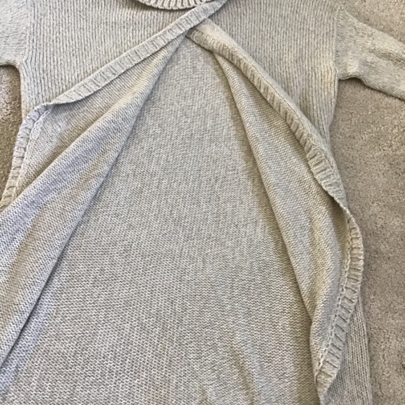 Oatmeal cowl neck cross over sweater - Picture 6 of 10